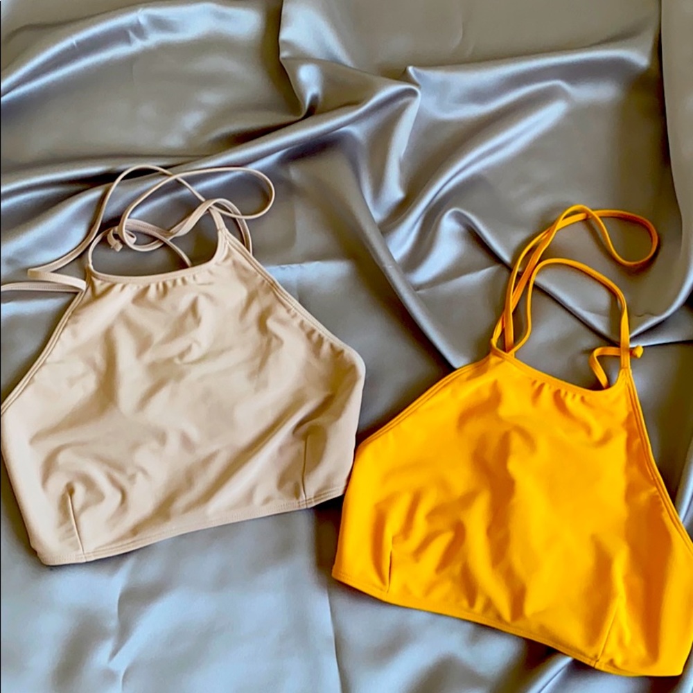 Swim crop tops